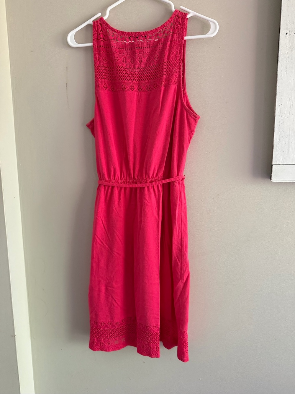 GAP Hot Pink Lace Yoke Casual Girls Dress